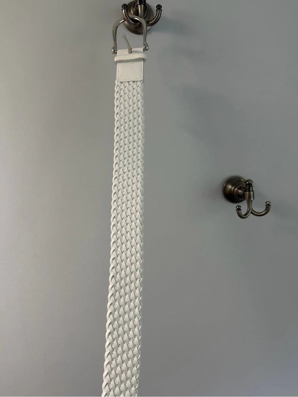 MICHAEL Michael Kors White Braided Leather womens Belt